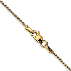 14k 14 inch 1.2mm Parisian Wheat with Lobster Clasp Chain