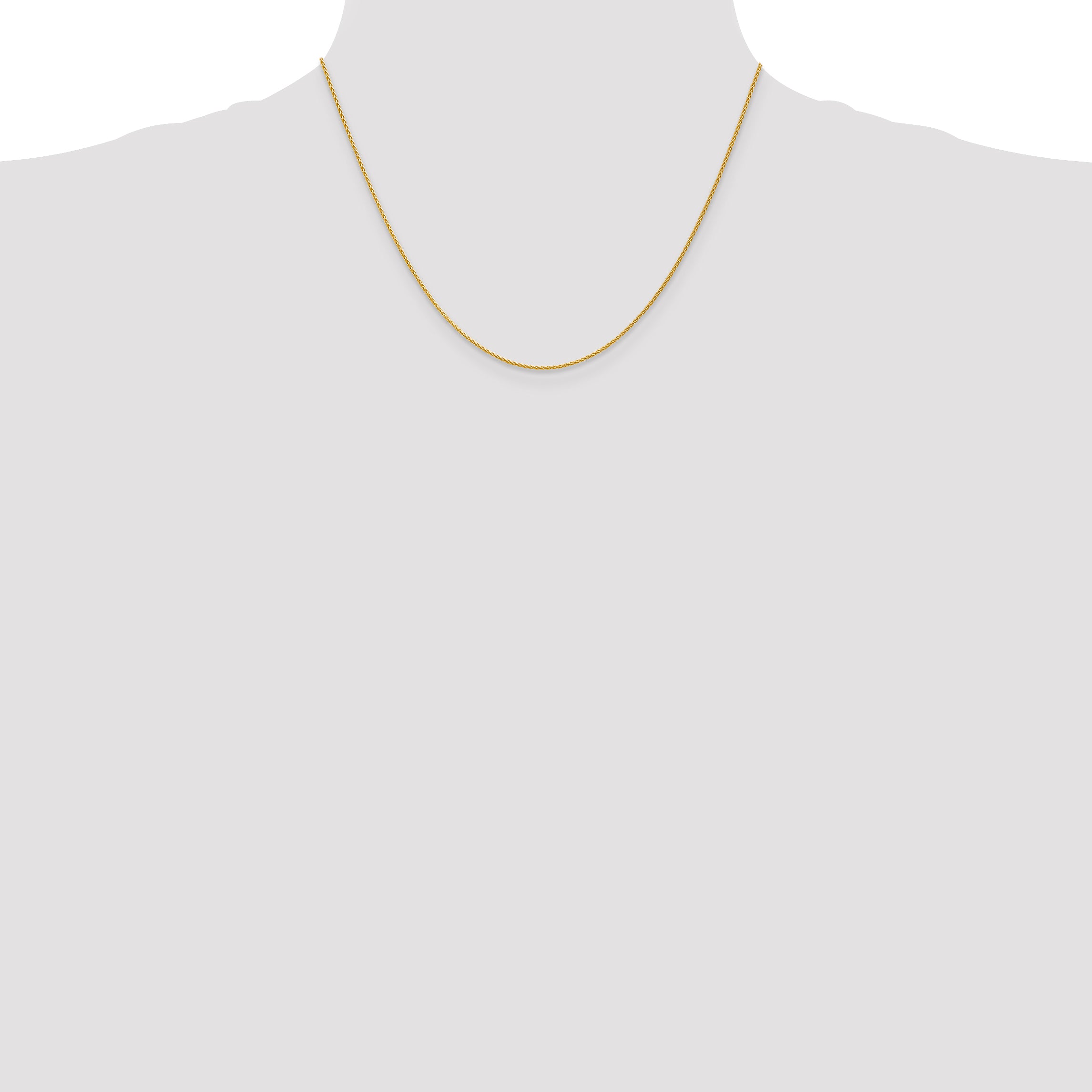 14k 14 inch 1.2mm Parisian Wheat with Lobster Clasp Chain