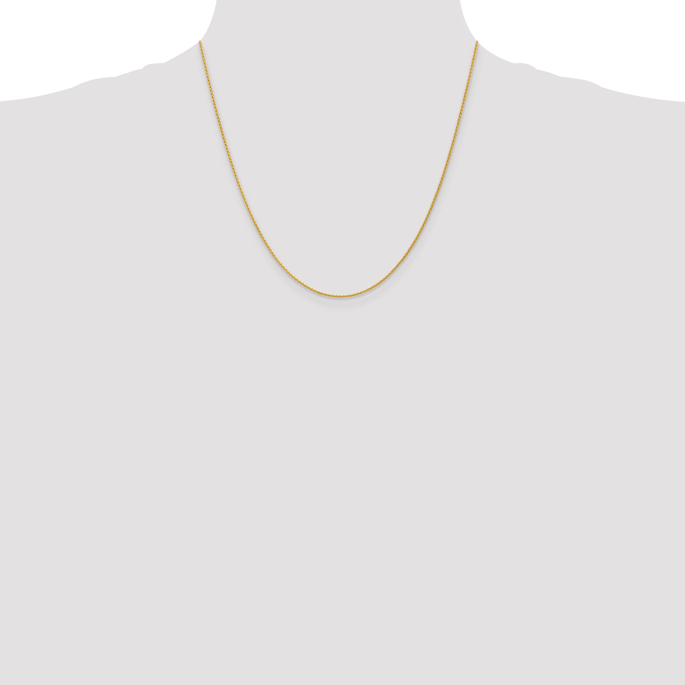 14k 14 inch 1.2mm Parisian Wheat with Lobster Clasp Chain