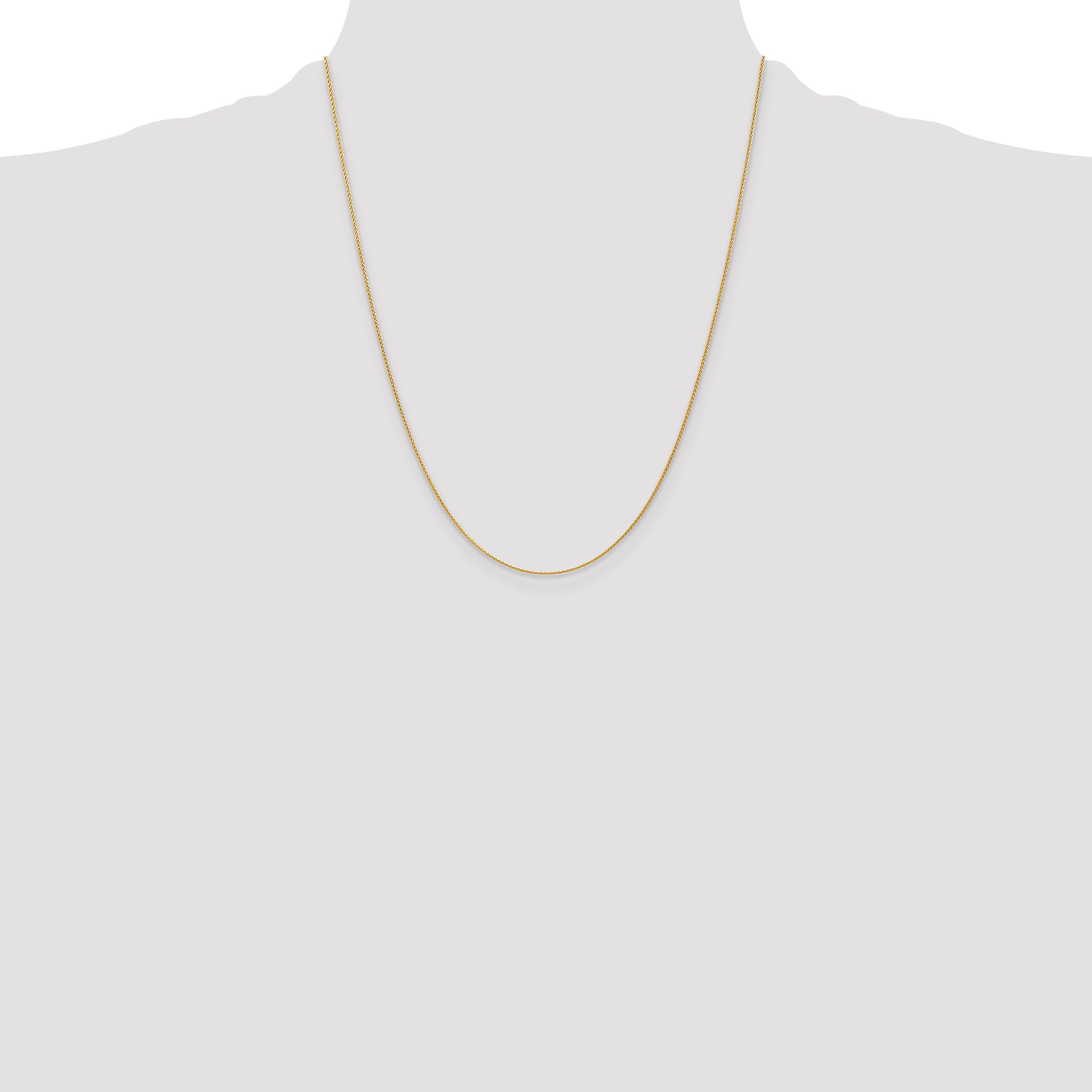 14k 14 inch 1.2mm Parisian Wheat with Lobster Clasp Chain