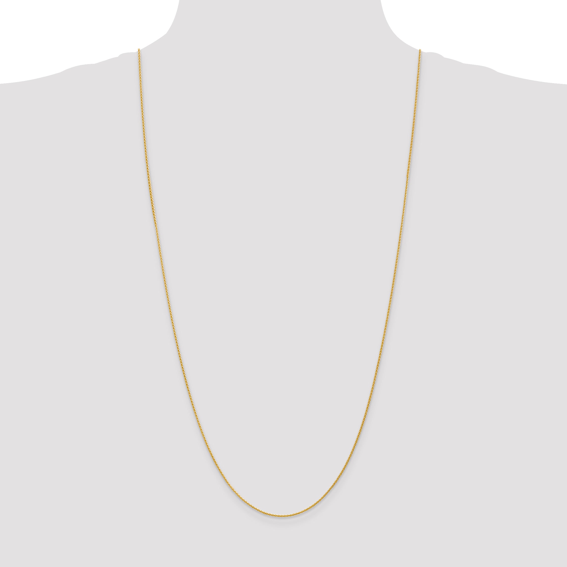 14k 14 inch 1.2mm Parisian Wheat with Lobster Clasp Chain