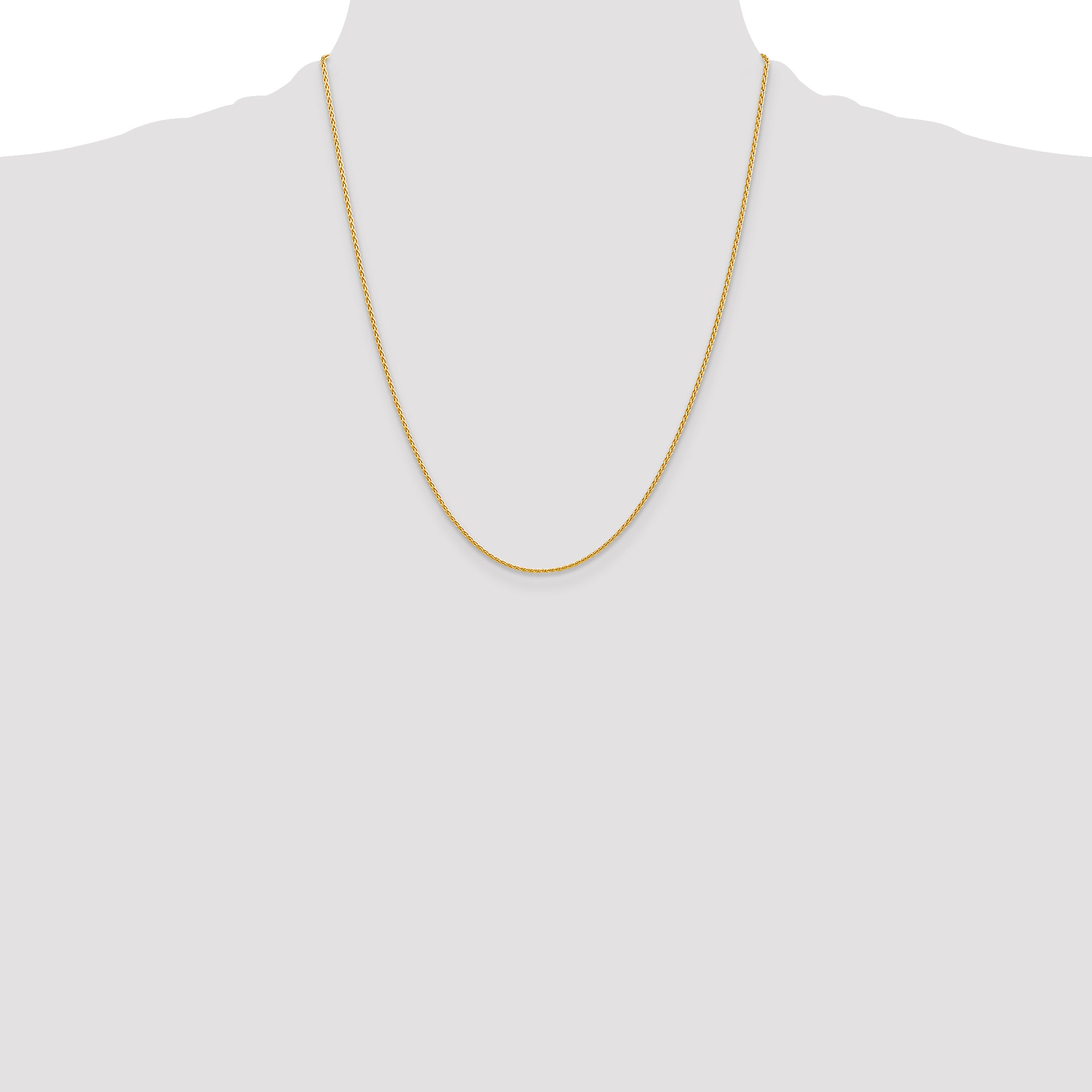 14k 16 inch 1.5mm Parisian Wheat with Lobster Clasp Chain