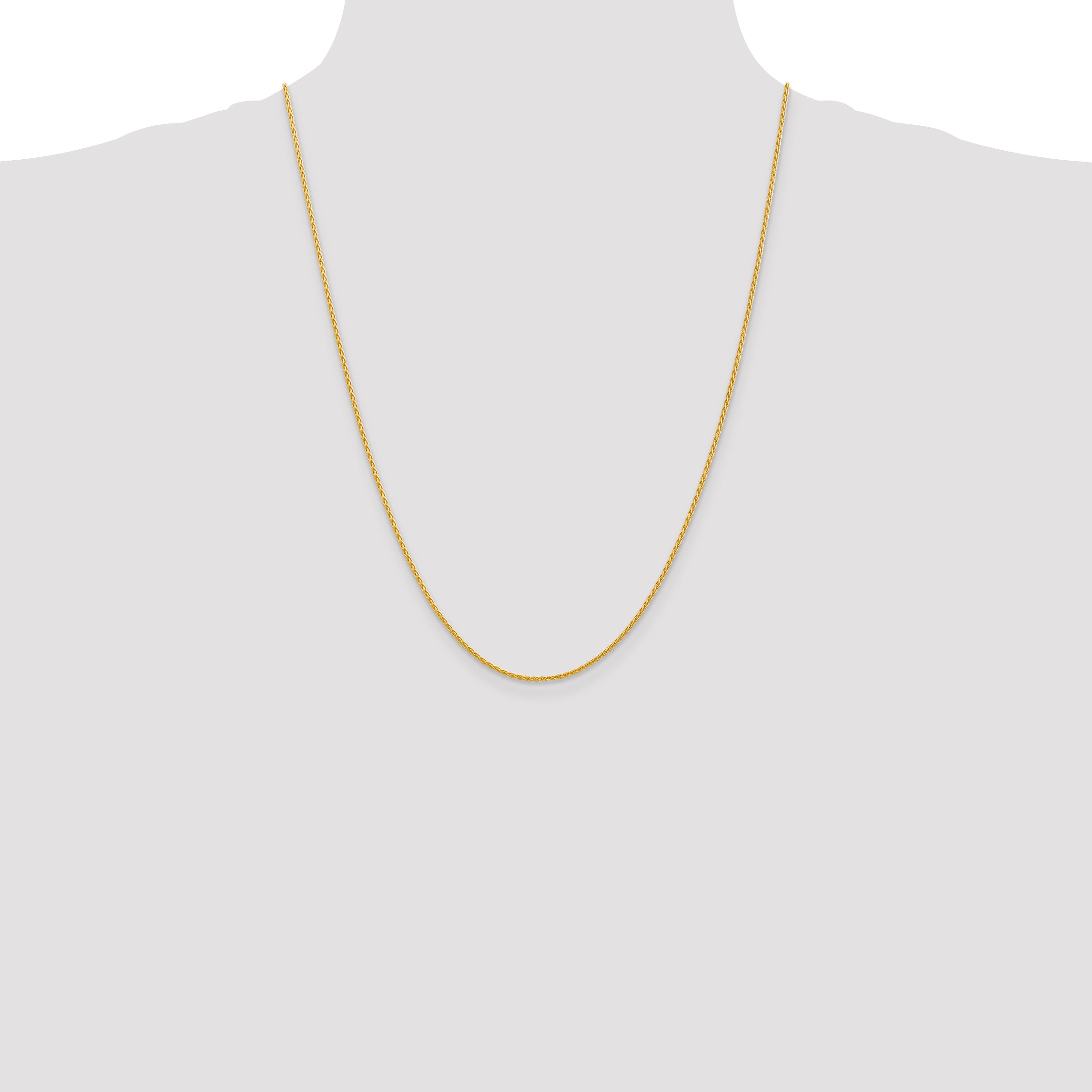 14k 16 inch 1.5mm Parisian Wheat with Lobster Clasp Chain