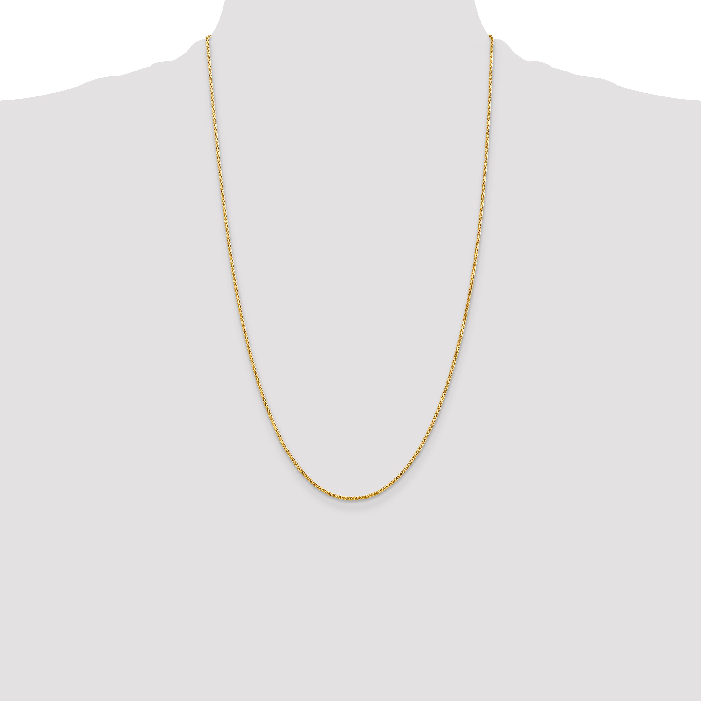 14k 16 inch 1.5mm Parisian Wheat with Lobster Clasp Chain