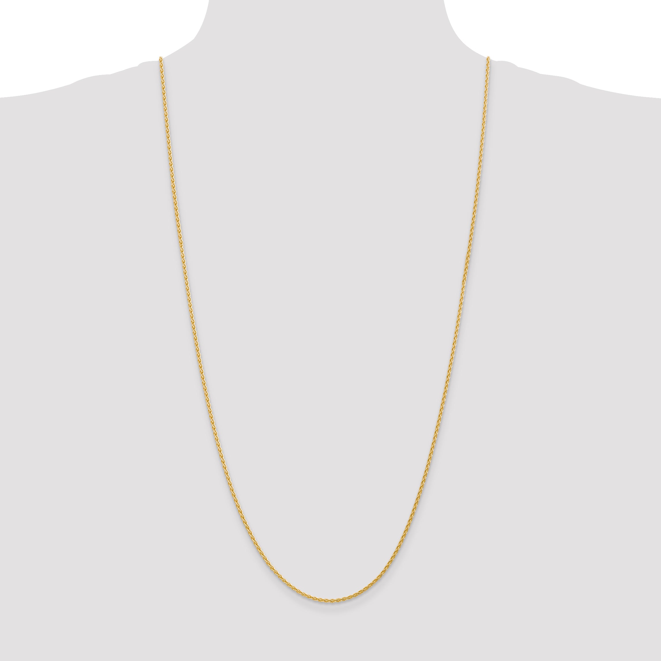 14k 14 inch 1.75mm Parisian Wheat with Lobster Clasp Chain