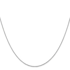 14K White Gold 14 inch .8mm Diamond-cut Parisian Wheat with Lobster Clasp Chain