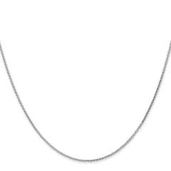 14K White Gold 14 inch 1mm Diamond-cut Parisian Wheat with Lobster Clasp Chain