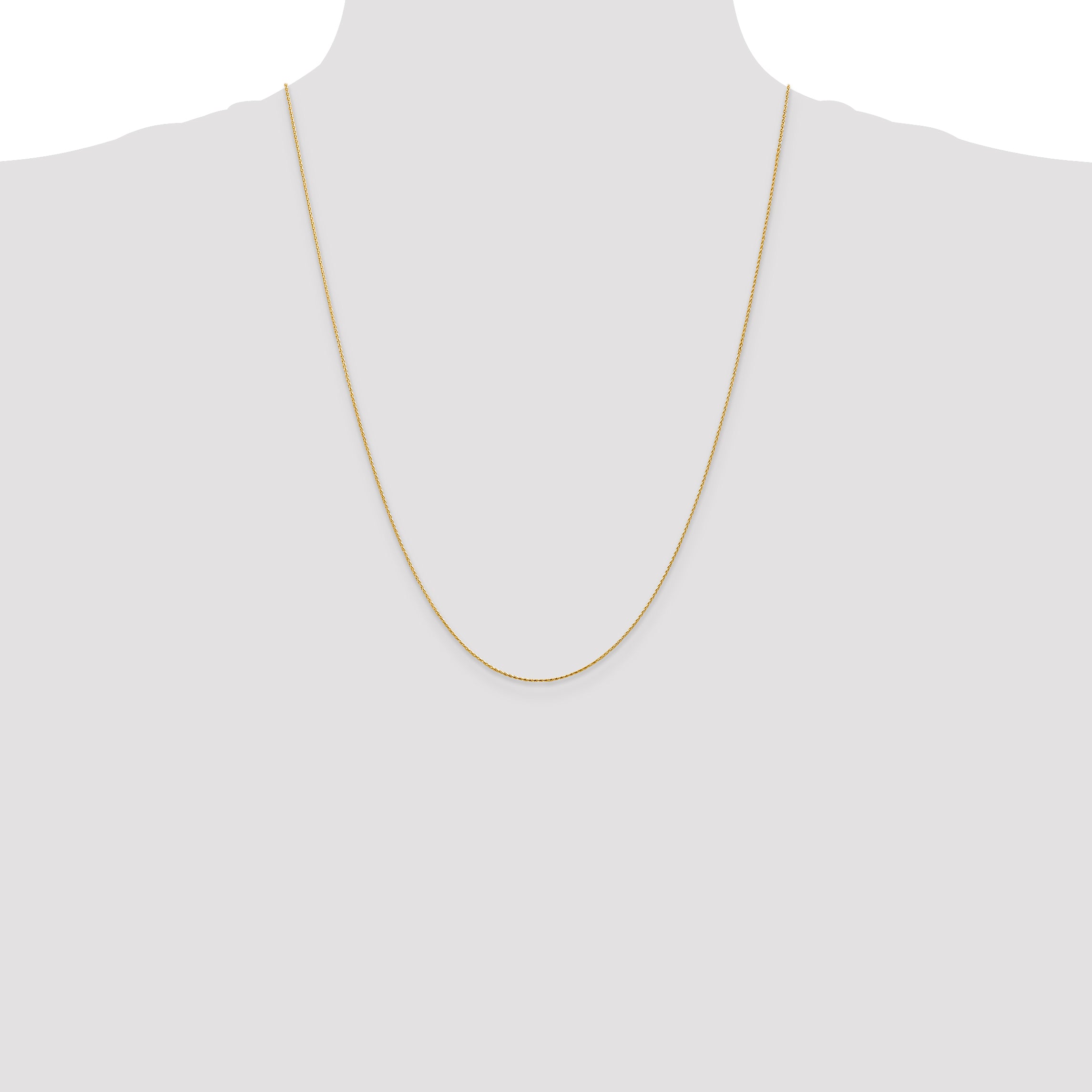 14K 14 inch .8mm Diamond-cut Parisian Wheat with Lobster Clasp Chain