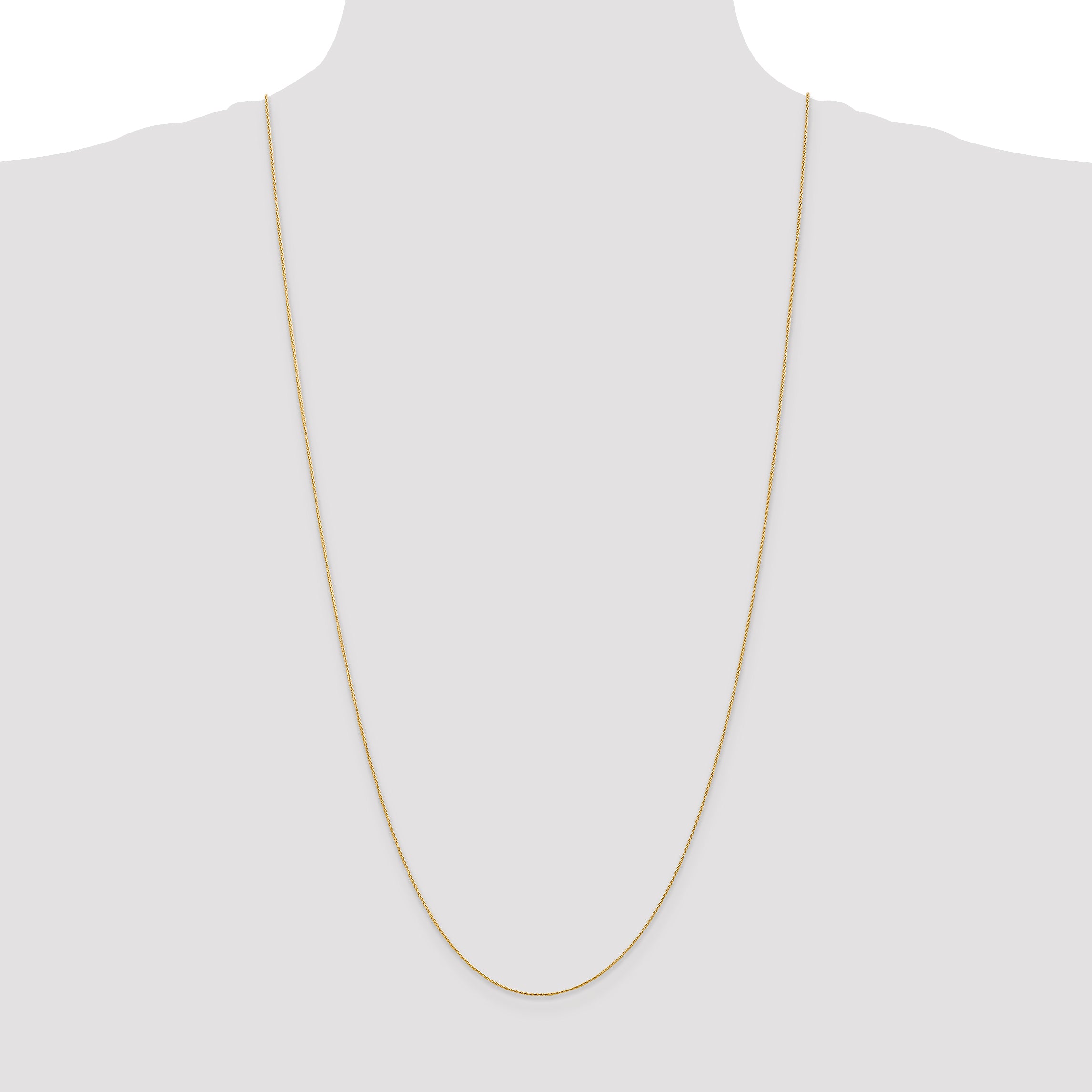 14K 14 inch .8mm Diamond-cut Parisian Wheat with Lobster Clasp Chain