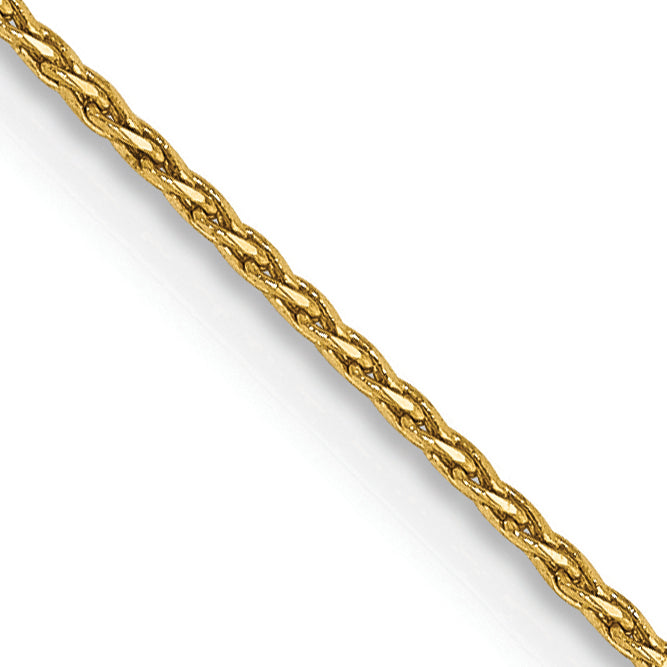 14K 30 inch .8mm Diamond-cut Parisian Wheat with Lobster Clasp Chain