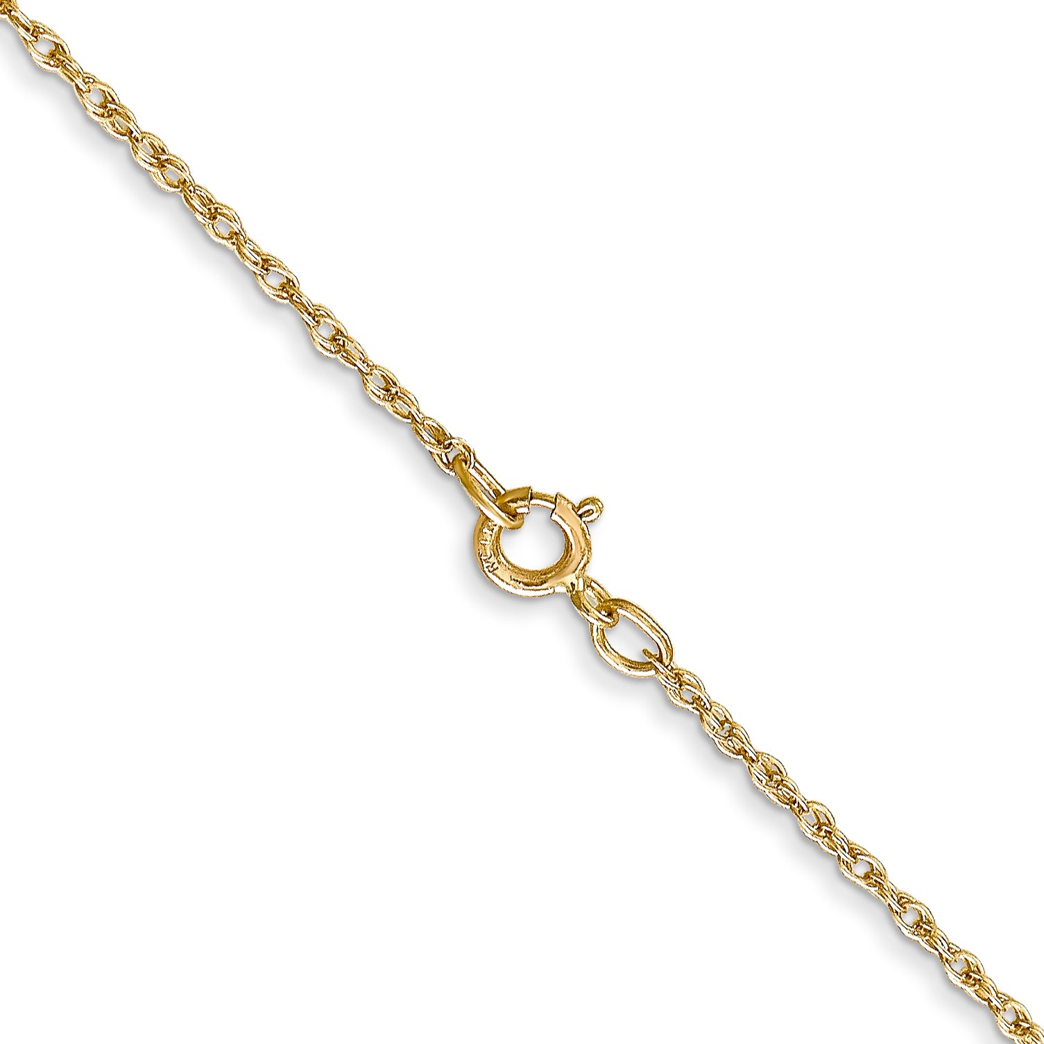 Sophia Jewelers 14K Gold Polished Baby Rope Necklace with Spring Clasp