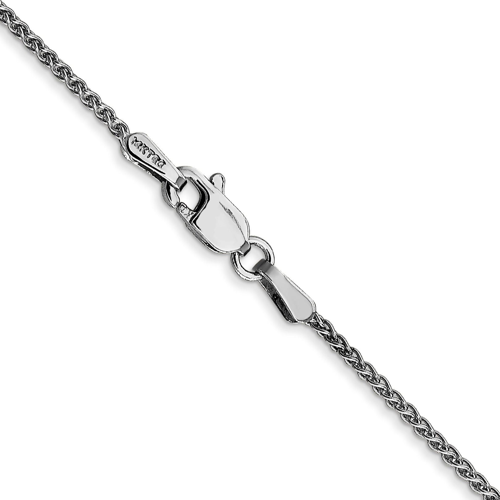 14K White Gold 14 inch 1.25mm Spiga with Lobster Clasp Chain