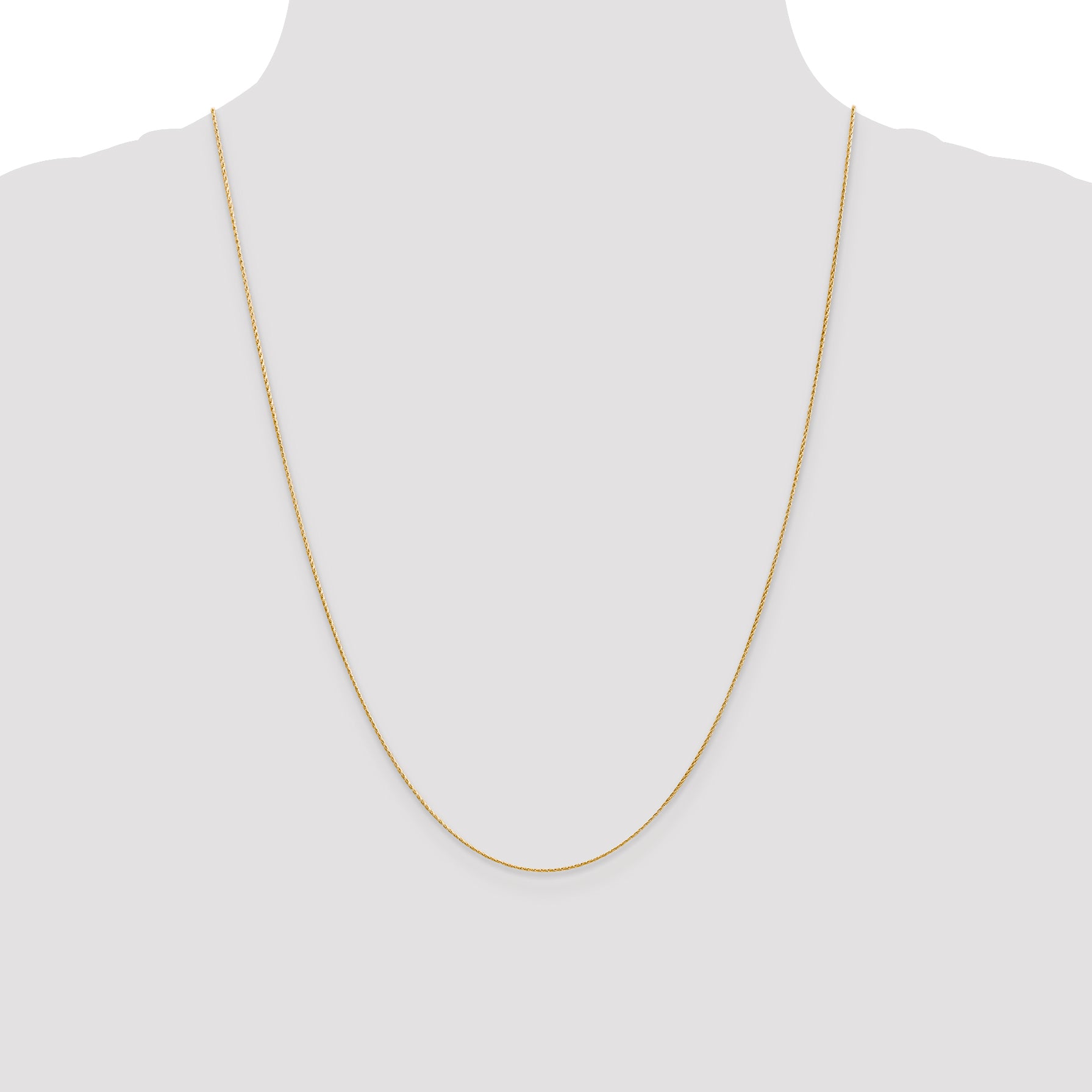 14K 16 inch .7mm Round Parisian Wheat with Lobster Clasp Chain