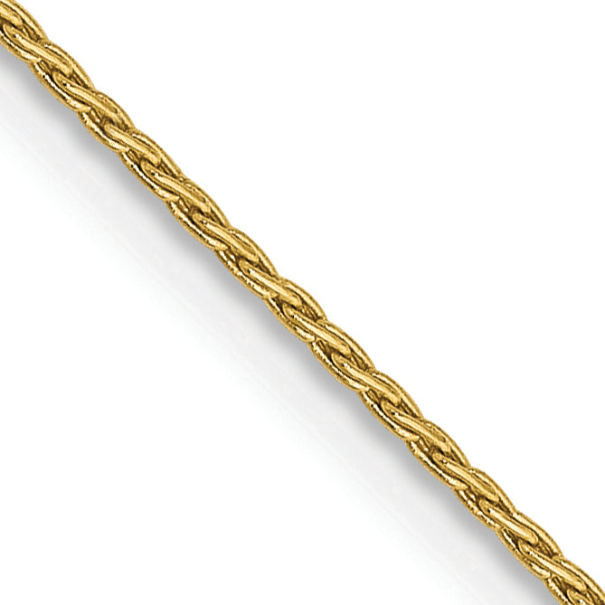 14K 24 inch .7mm Round Parisian Wheat with Lobster Clasp Chain