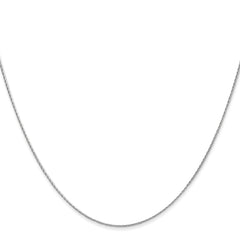 14K White Gold 16 inch .7mm Round Parisian Wheat with Lobster Clasp Chain