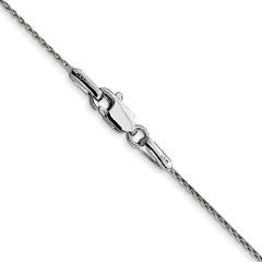 14K White Gold 16 inch .7mm Round Parisian Wheat with Lobster Clasp Chain