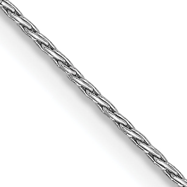 14K White Gold 24 inch .7mm Round Parisian Wheat with Lobster Clasp Chain