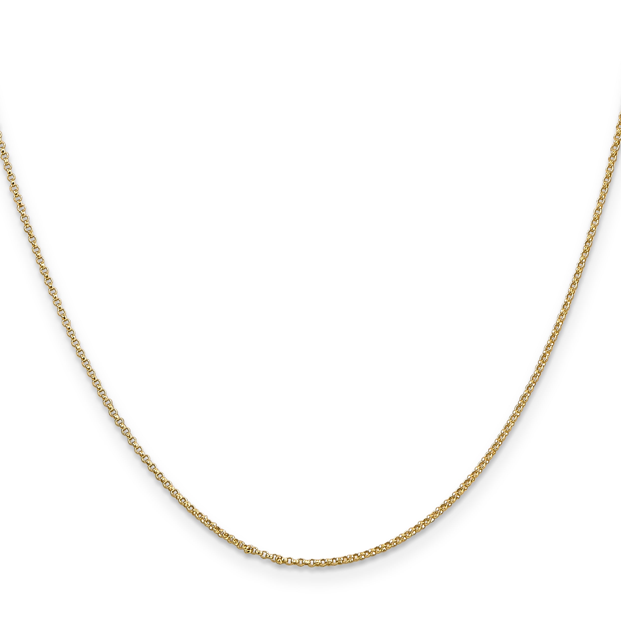 14K 16 inch 1.15mm Rolo with Lobster Clasp Pendant Chain