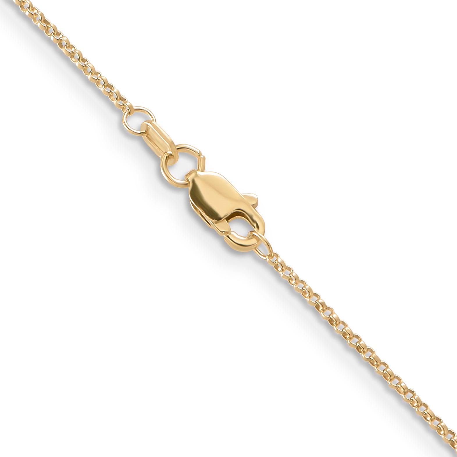 14K 16 inch 1.15mm Rolo with Lobster Clasp Pendant Chain