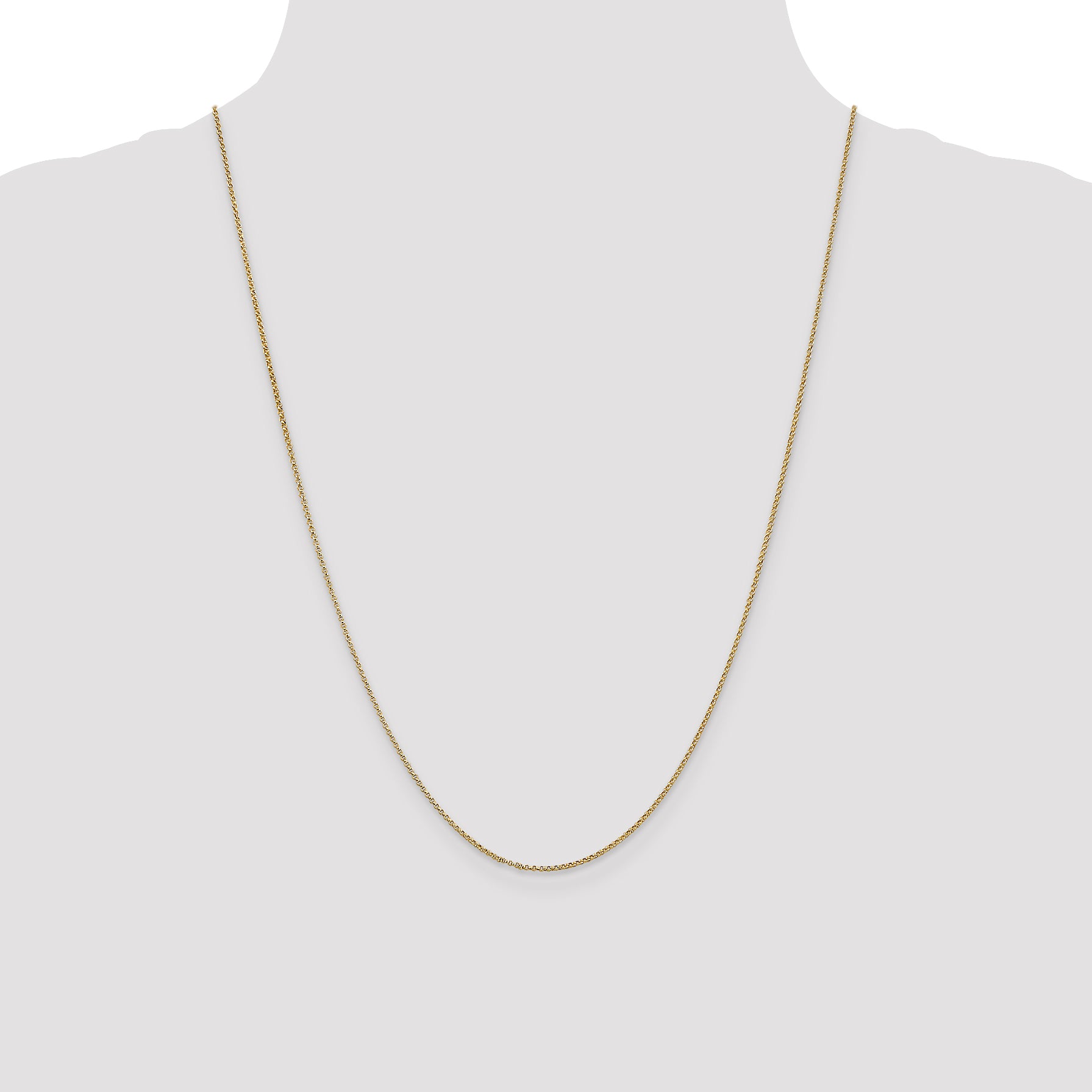 14K 16 inch 1.15mm Rolo with Lobster Clasp Pendant Chain