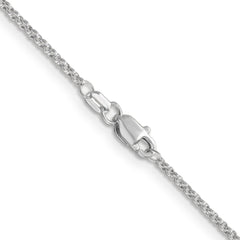 14K White Gold 16 inch 1.55mm Rolo with Lobster Clasp Pendant Chain