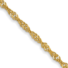 14K 30 inch 1.40mm Singapore with Spring Ring Clasp Chain