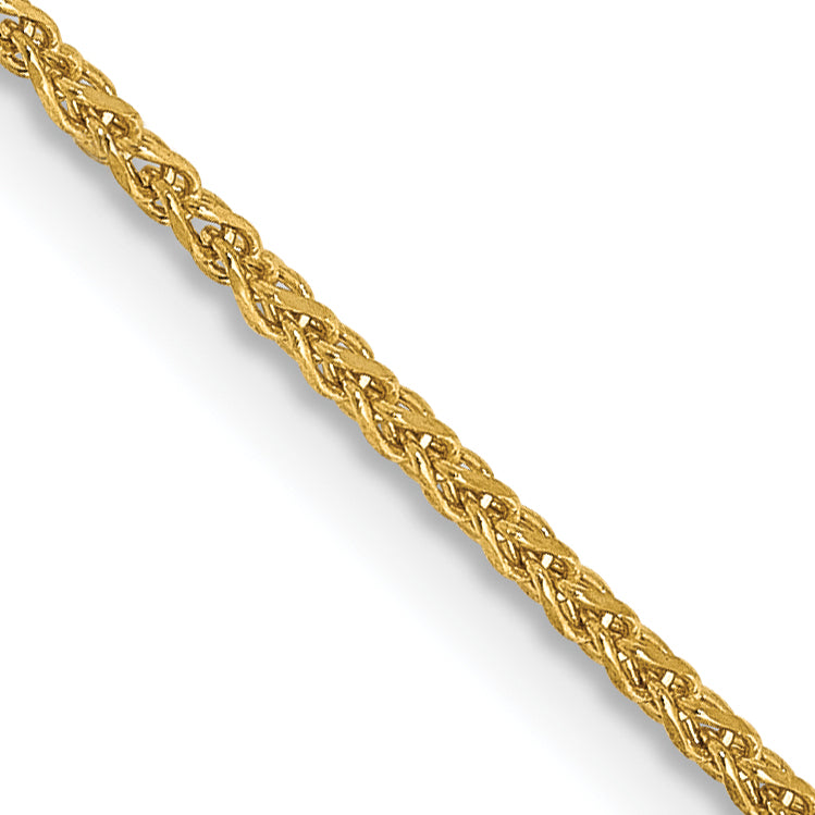 14K 30 inch 1.25mm Diamond-cut Spiga with Lobster Clasp Chain