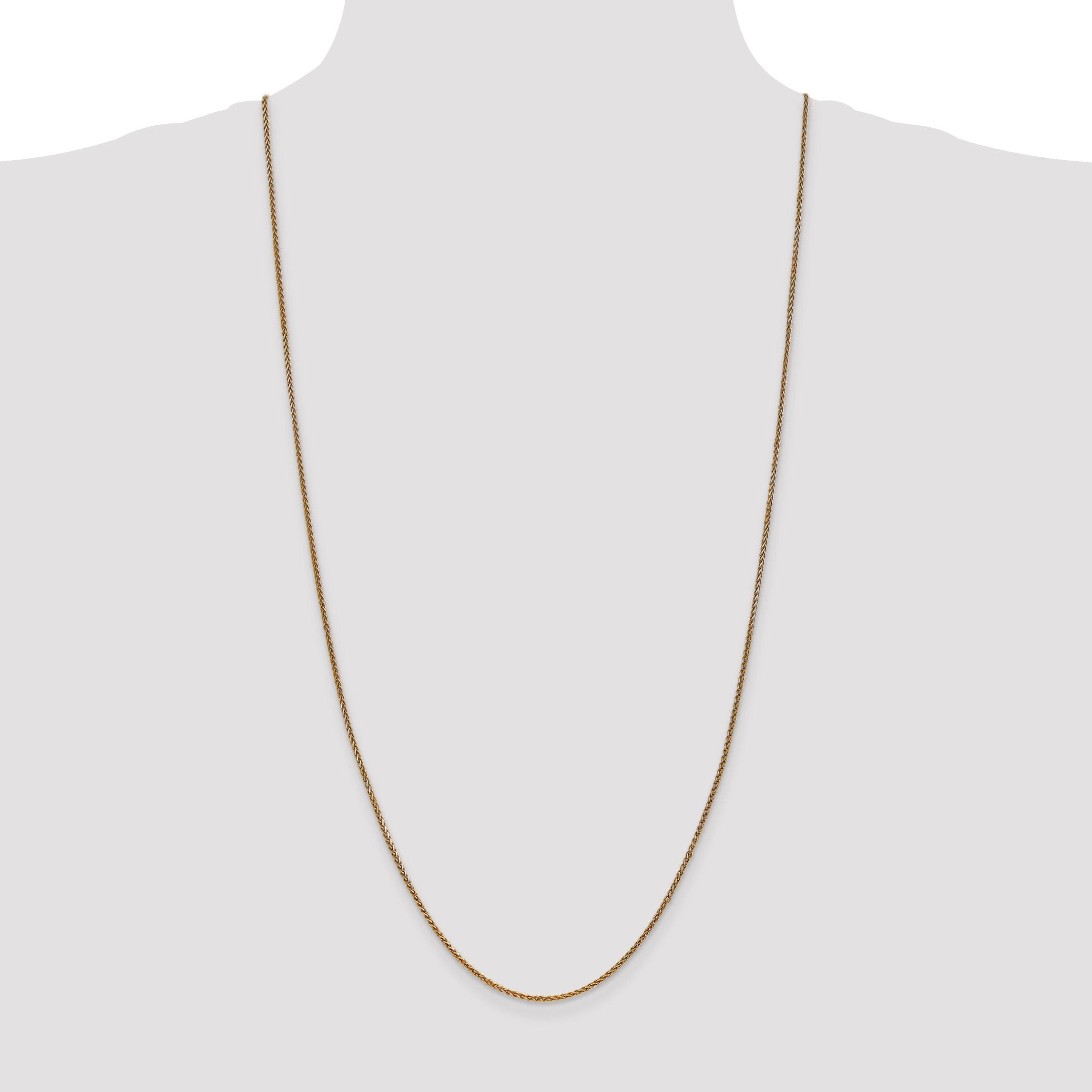 14K 16 inch 1.7mm Diamond-cut Spiga with Lobster Clasp Chain