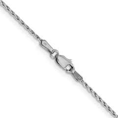 14K White Gold 16 inch 1.25mm Round Parisian Wheat with Lobster Clasp Chain