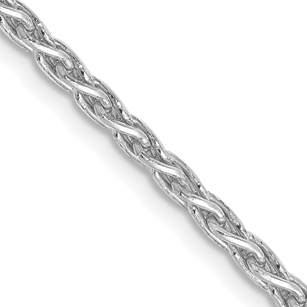 14K White Gold 24 inch 2.25mm Parisian Wheat with Lobster Clasp Chain