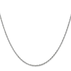 14K White Gold 14 inch 1.3mm Heavy Baby Rope with Lobster Clasp Chain