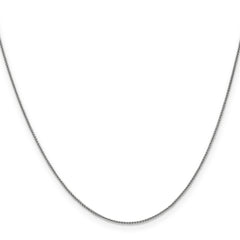 14K White Gold 14 inch .85mm Spiga with Lobster Clasp Chain