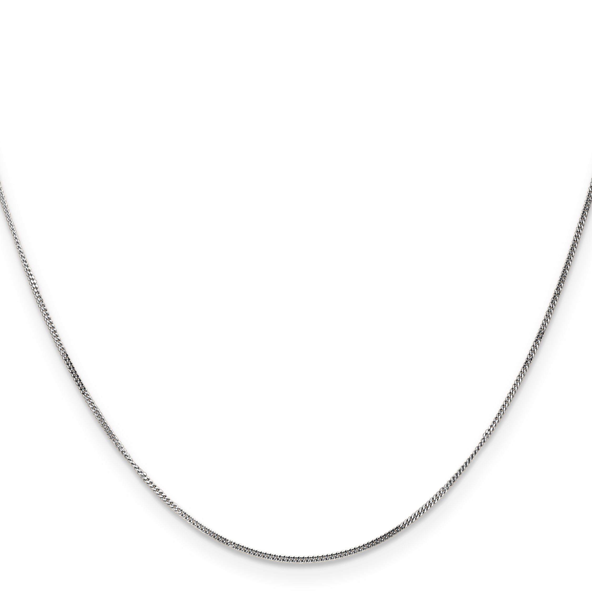 14K White Gold 13 inch .9mm Curb  with Spring Ring Clasp Pendant Chain Pendant Chain