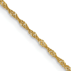 14K 30 inch 1.10mm Singapore with Spring Ring Clasp Chain