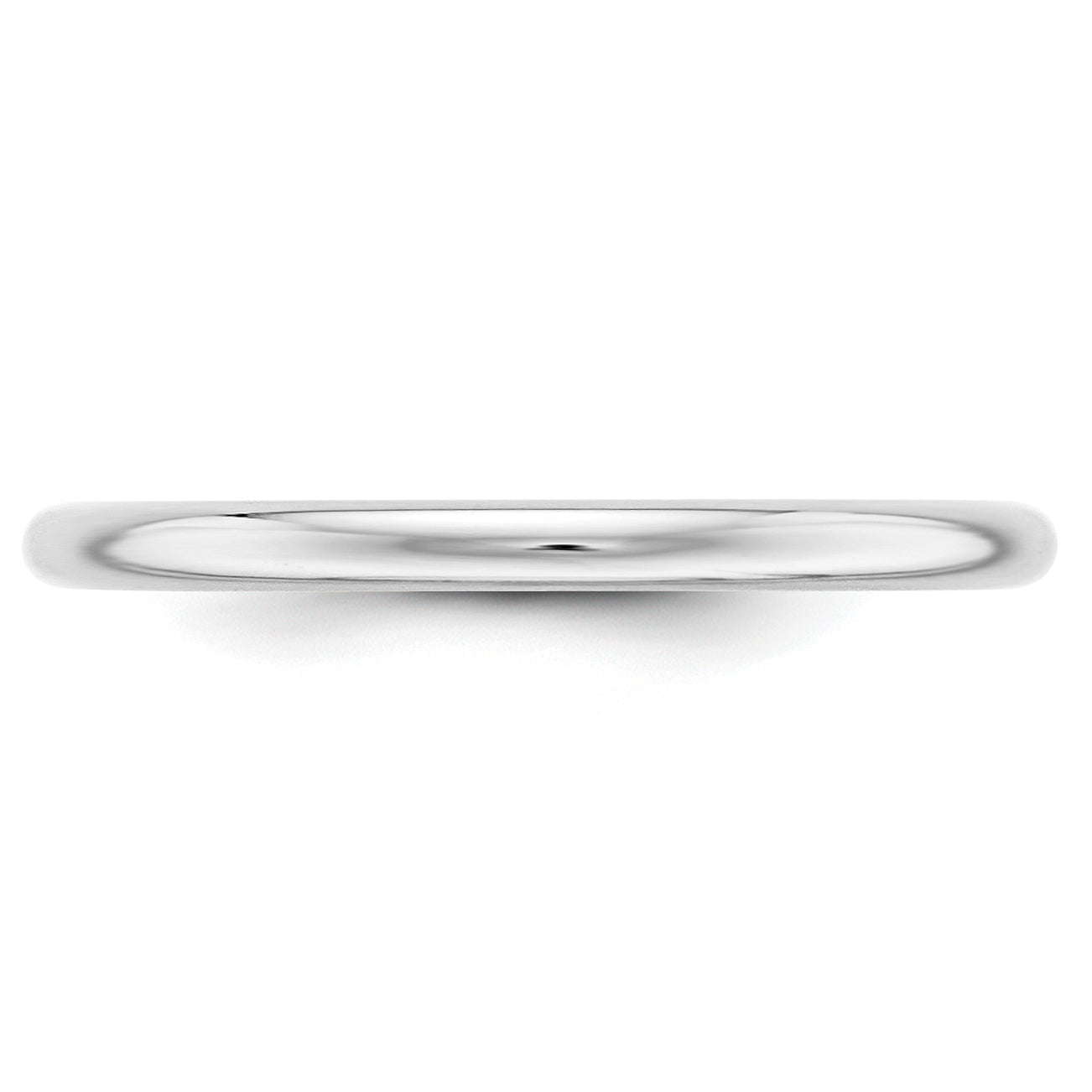 Platinum 2mm Half Round Wedding Band Size 4