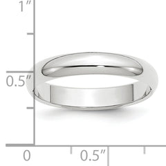 Platinum 4mm Half Round Wedding Band Size 4