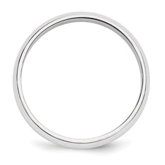 Platinum 5mm Half Round Wedding Band Size 4