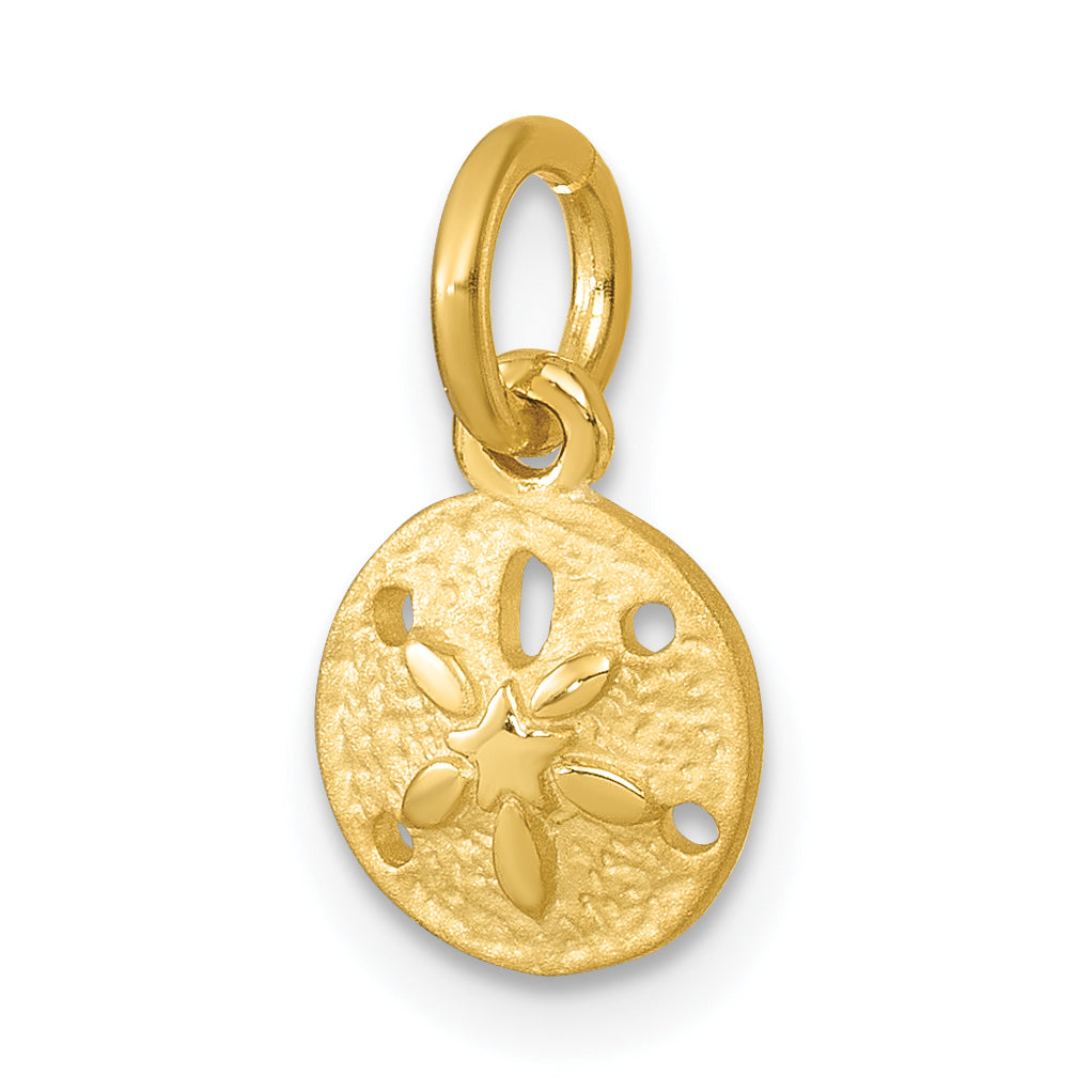 Sterling Silver Vermeil Mini Sand Dollar Charm