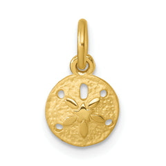 Sterling Silver Vermeil Mini Sand Dollar Charm