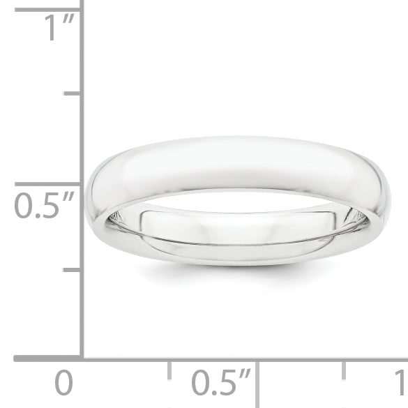 Platinum 4mm Lightweight Comfort-Fit Wedding Band Size 4