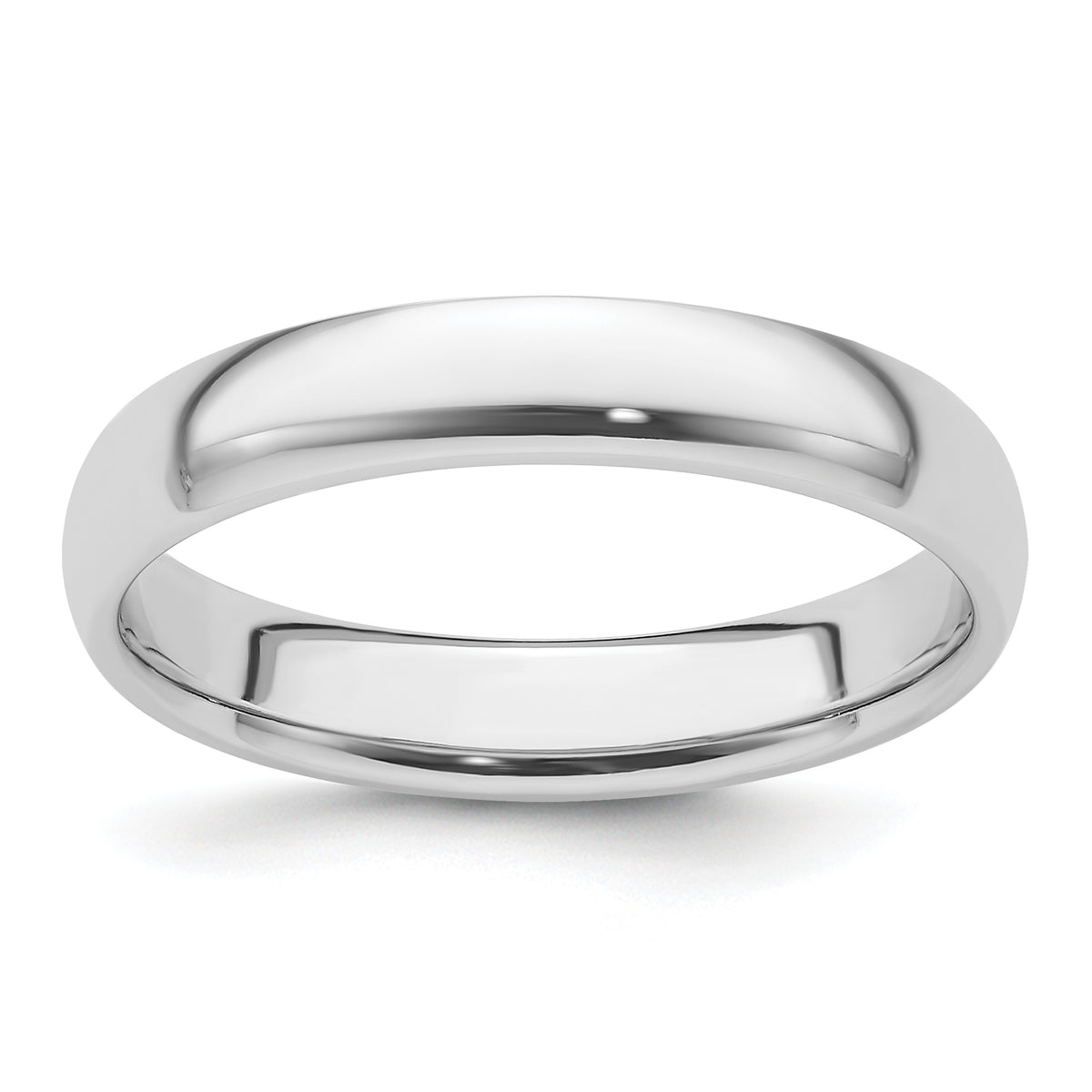 Platinum 4mm Lightweight Comfort-Fit Wedding Band Size 12