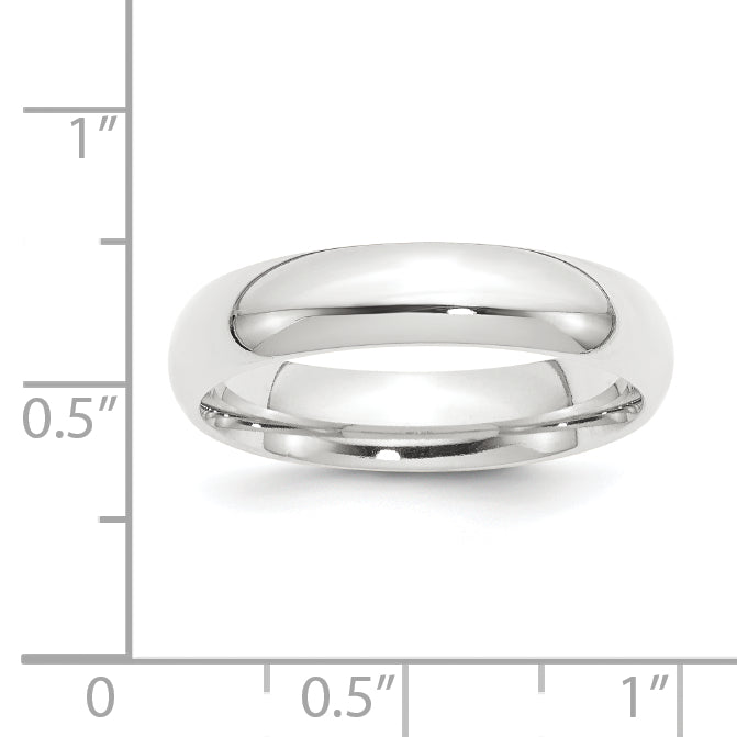 Platinum 5mm Lightweight Comfort-Fit Wedding Band Size 4