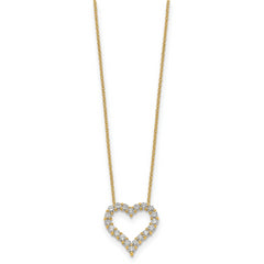 14K Lab Grown Diamond Heart 18 inch Necklace