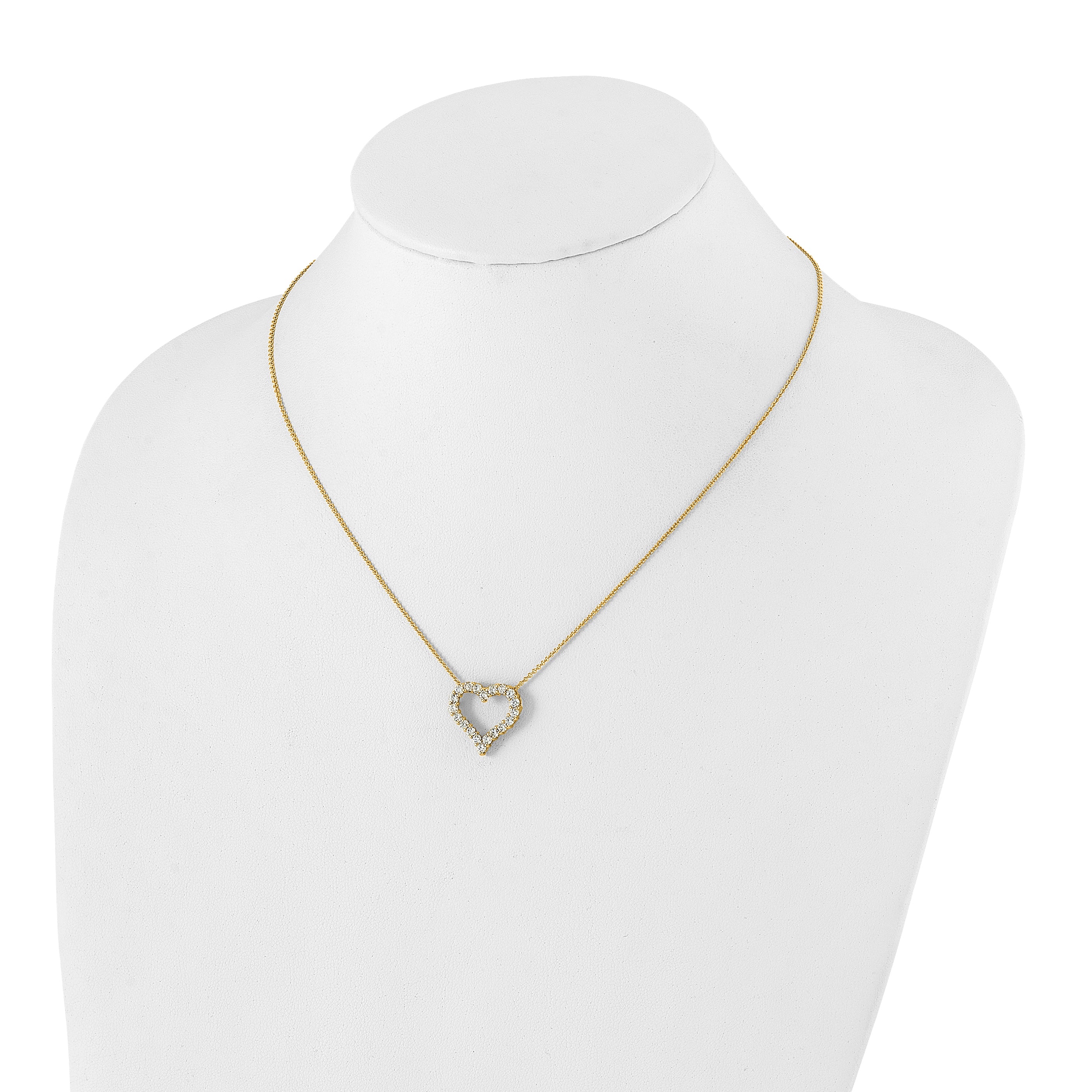 14K Lab Grown Diamond Heart 18 inch Necklace