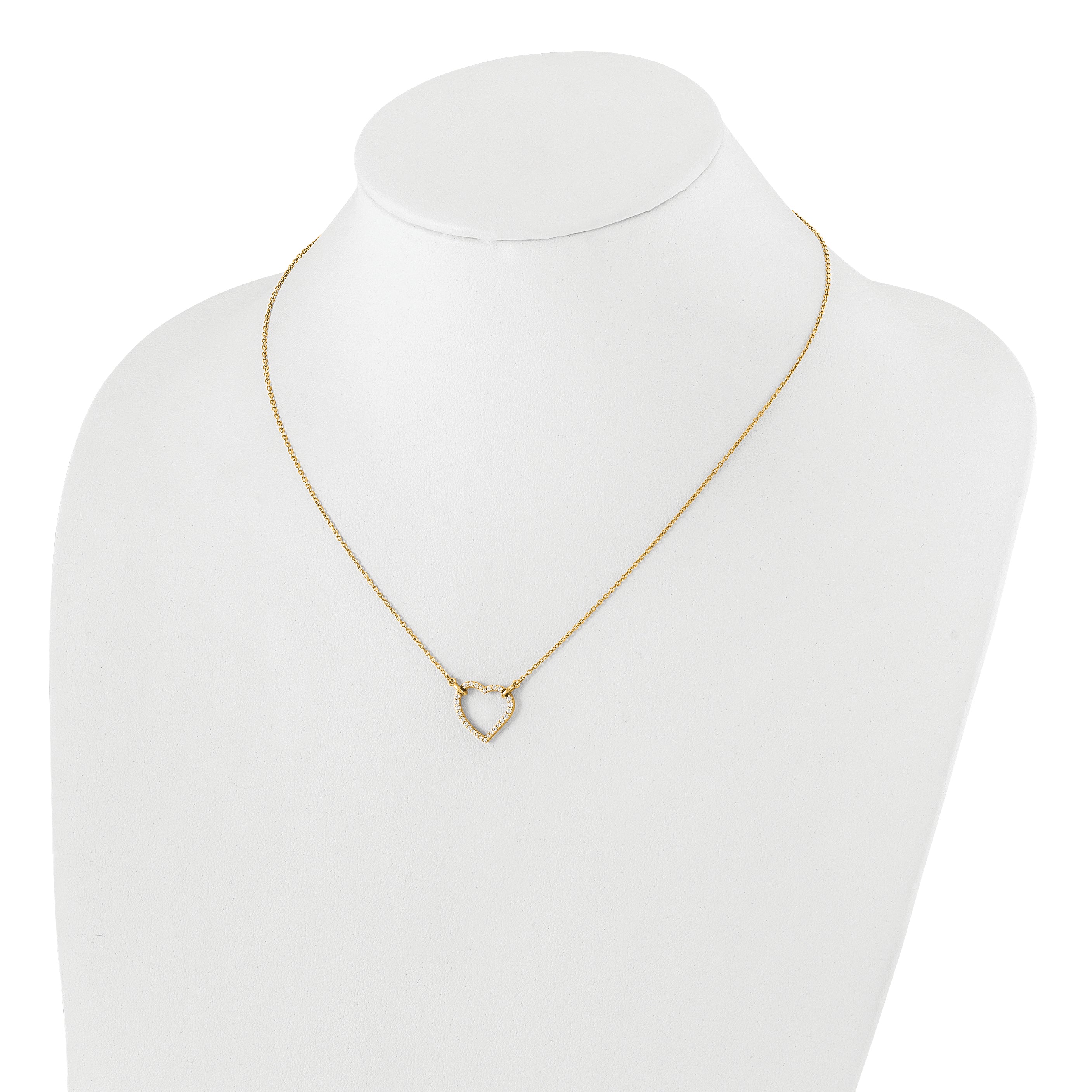 14K Lab Grown Diamond Heart Pendant Necklace