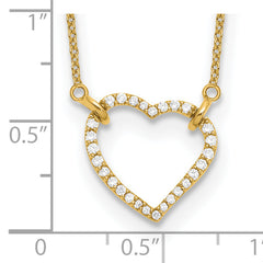 14K Lab Grown Diamond Heart Pendant Necklace