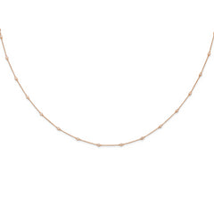 True Origin 14K Rose Gold 1/3 carat Lab Grown Diamond VS/SI  D E F  16 Station 16 Inch Necklace