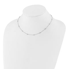 True Origin 14K White Gold 1/3 carat Lab Grown Diamond VS/SI  D E F  16 Station 16 Inch Necklace