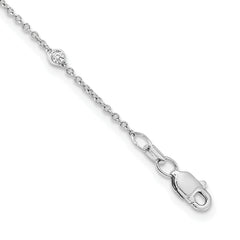 True Origin 14K White Gold 3/8 carat Lab Grown Diamond VS/SI  D E F  18 Station 18 Inch Necklace