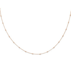 True Origin 14K Rose Gold 1/2 carat Lab Grown Diamond VS/SI  D E F  20 Station 20 Inch Necklace